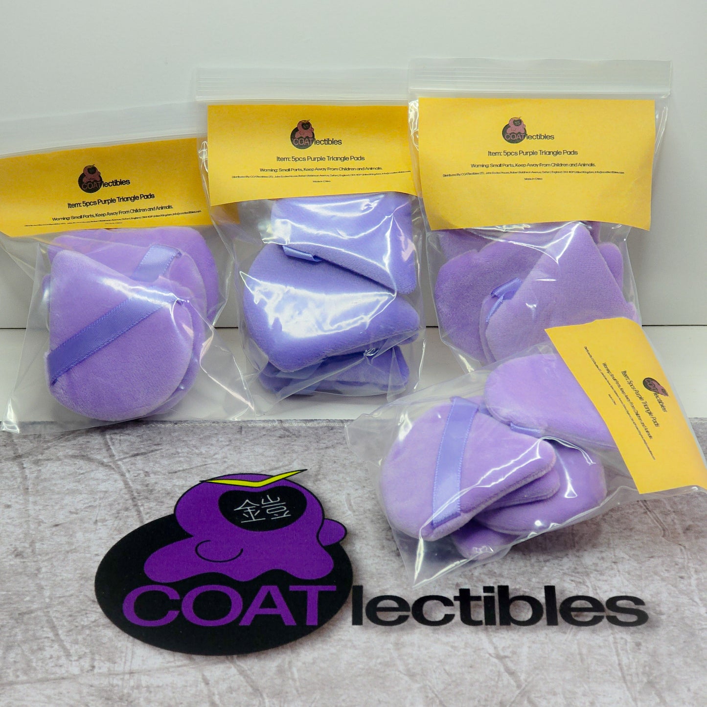 5pcs Soft Purple Triangle Buffing Pads